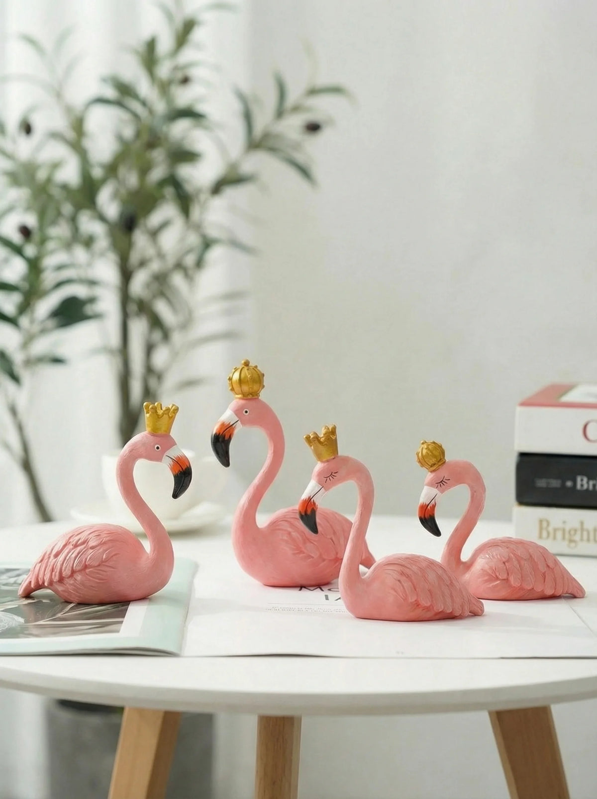 Decorative Figurine | Flamingo Standing Form-Figurine-Lightsnest