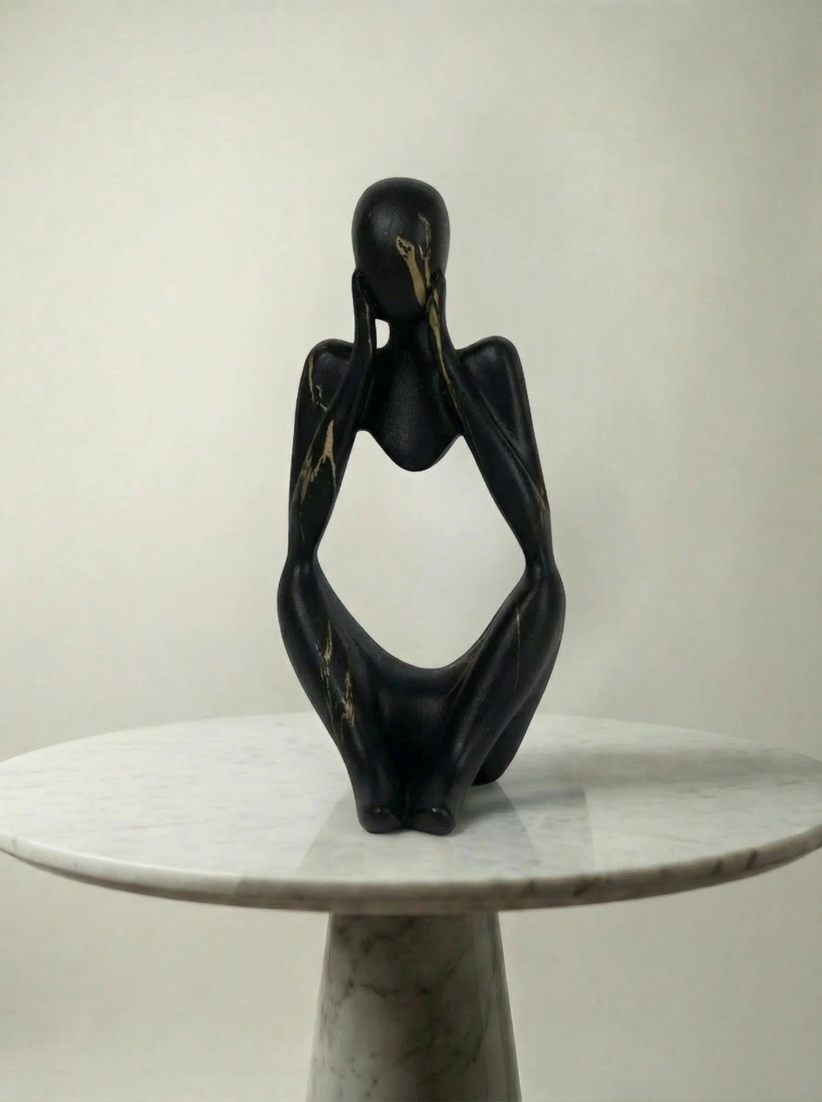 Decorative Figurine | Abstract Seated Figure-Figurine-Lightsnest
