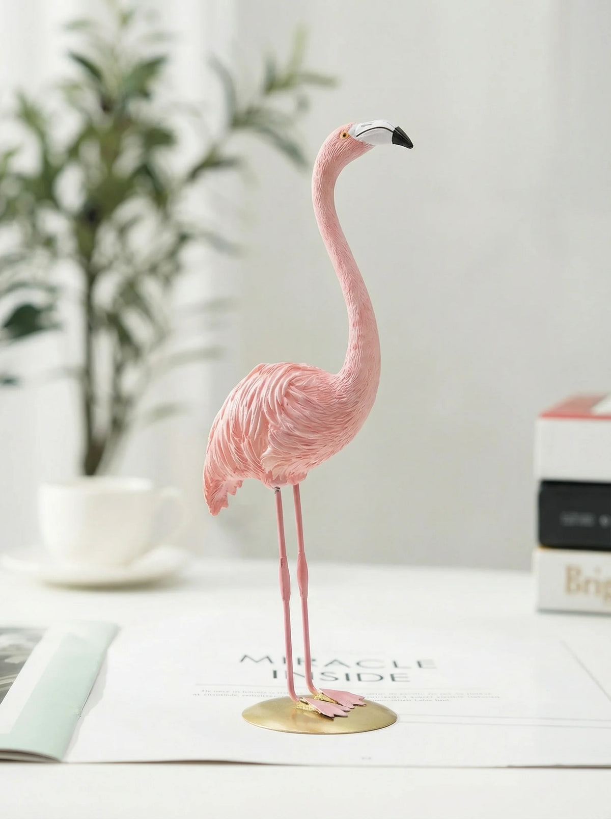 Decorative Figurine | Flamingo Standing Form-Figurine-Lightsnest
