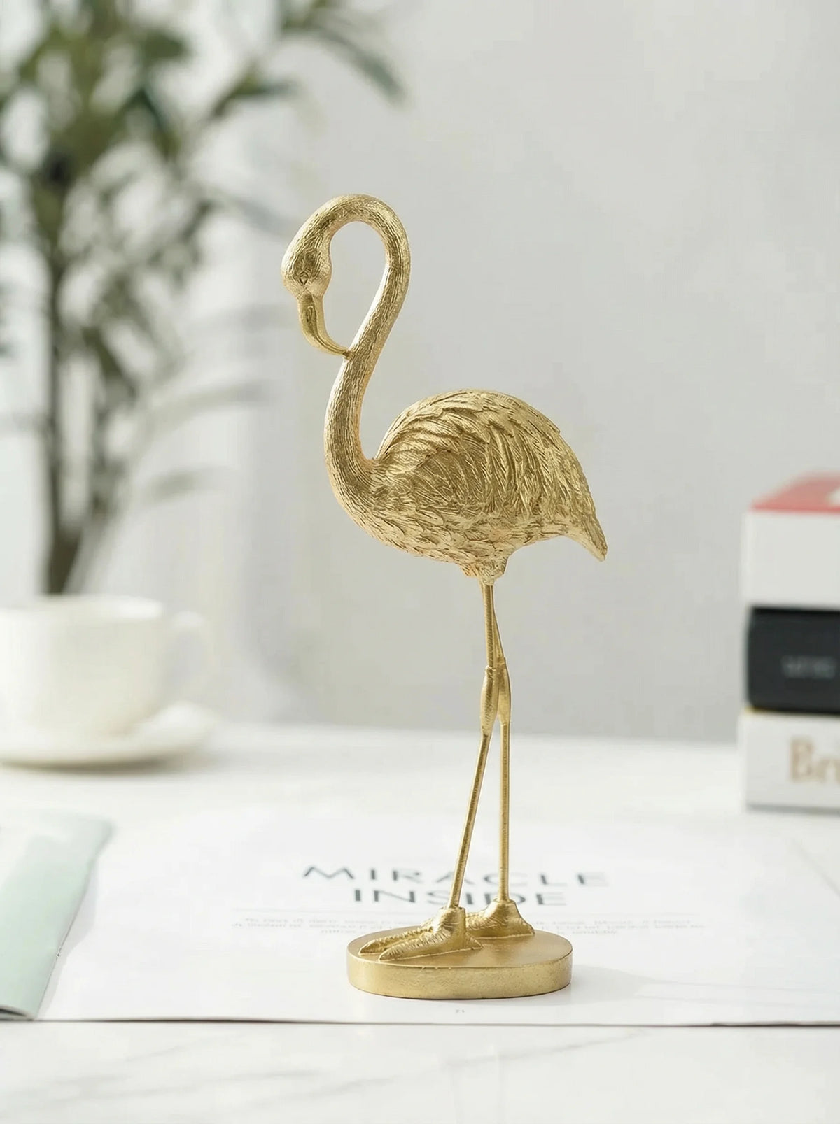 Decorative Figurine | Flamingo Standing Form-Figurine-Lightsnest