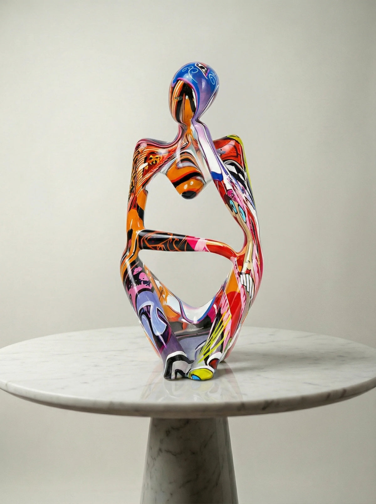 Decorative Figurine | Abstract Seated Figure-Figurine-Lightsnest