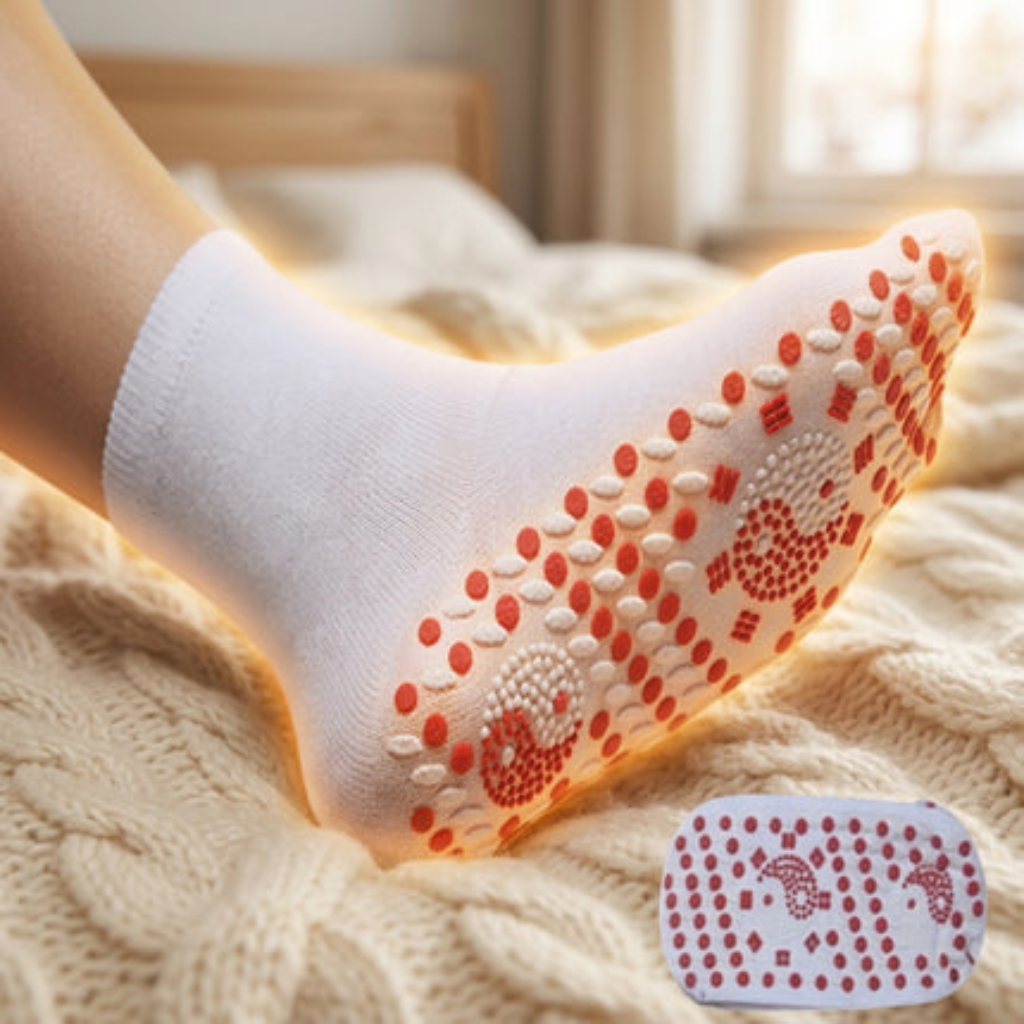Heated Socks Rechargeable Winter Outdoor Activities - white