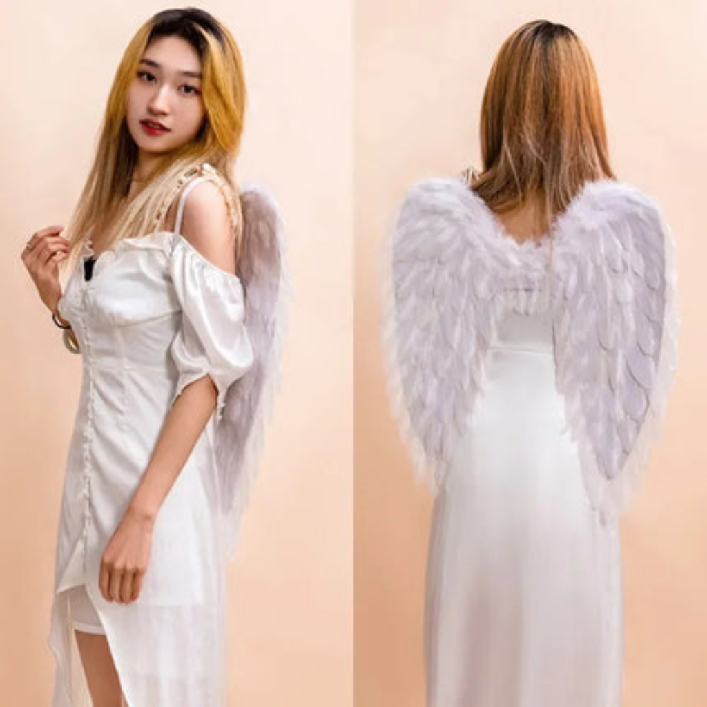 Costume Wings Feathered Angel Halloween Cosplay Accessory