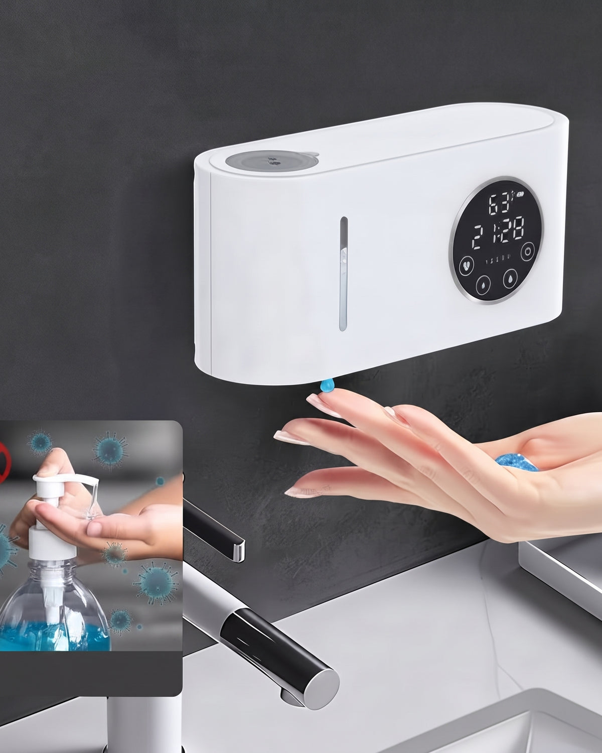 Touchless Soap Dispenser with Sensor Wall Mounted