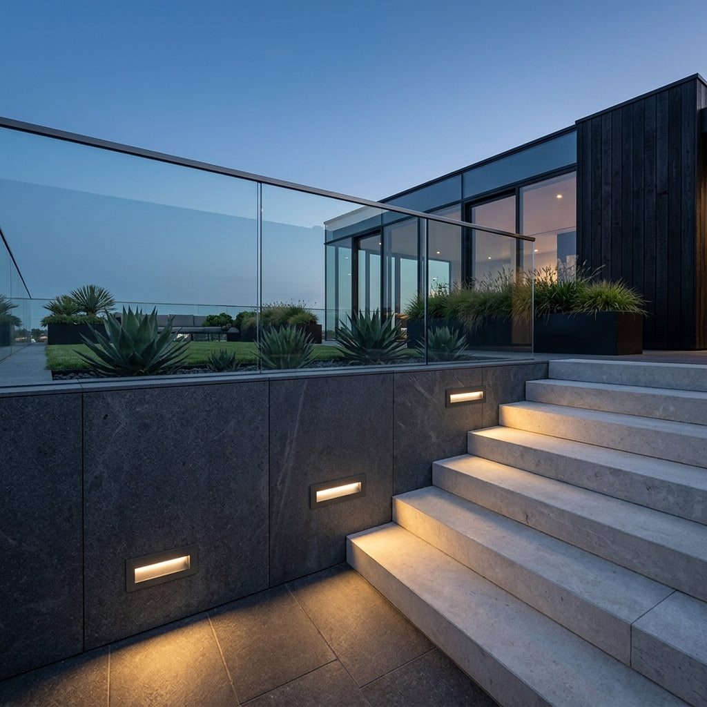 Stair Step Wall Light Recessed LED Outdoor