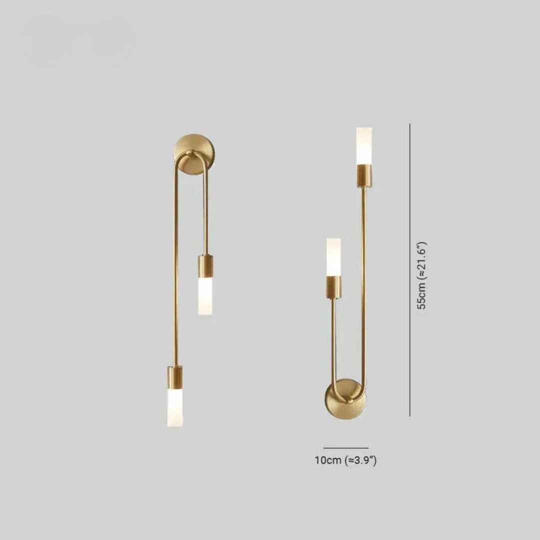 Indoor wall lamp with adjustable up down LED light