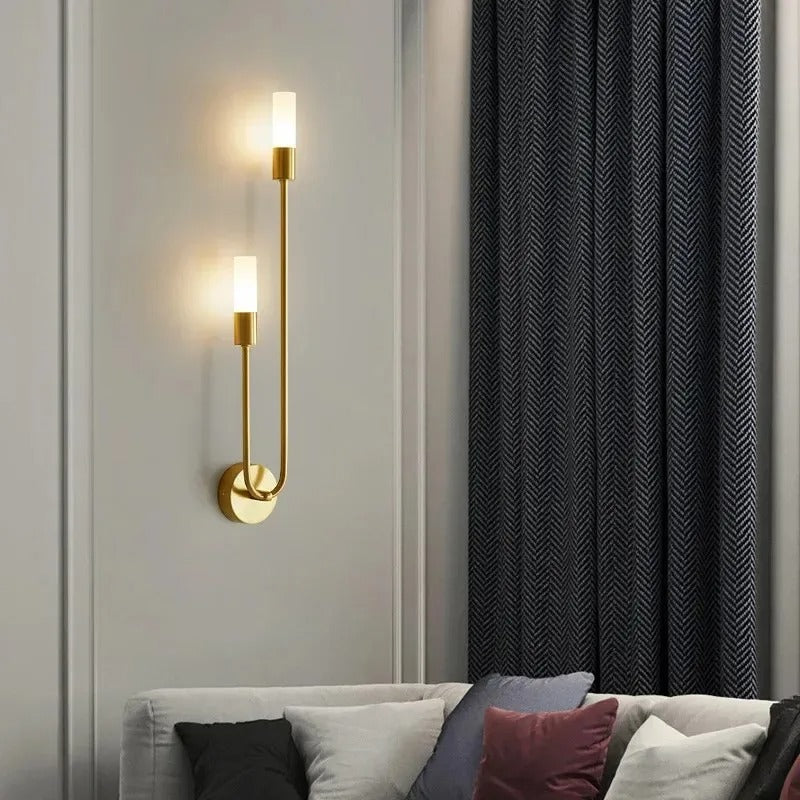 Indoor wall lamp with adjustable up down LED light