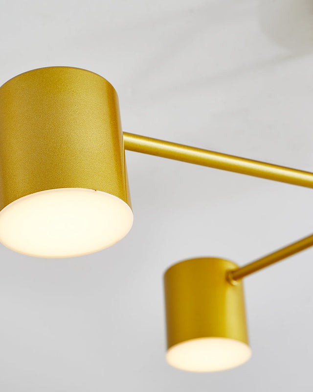 Six arm LED flush mount ceiling light