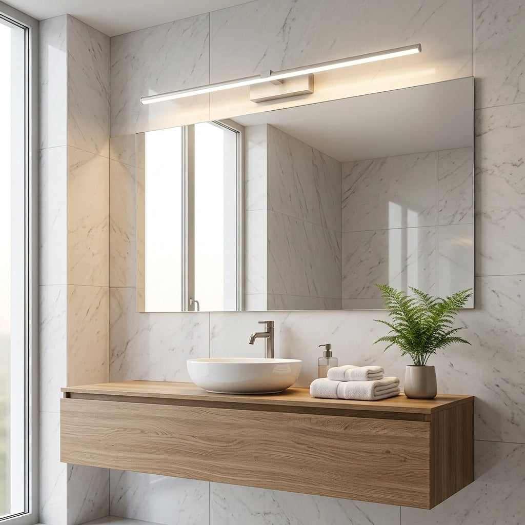 Linear LED Bathroom Wall Light Fixture - white