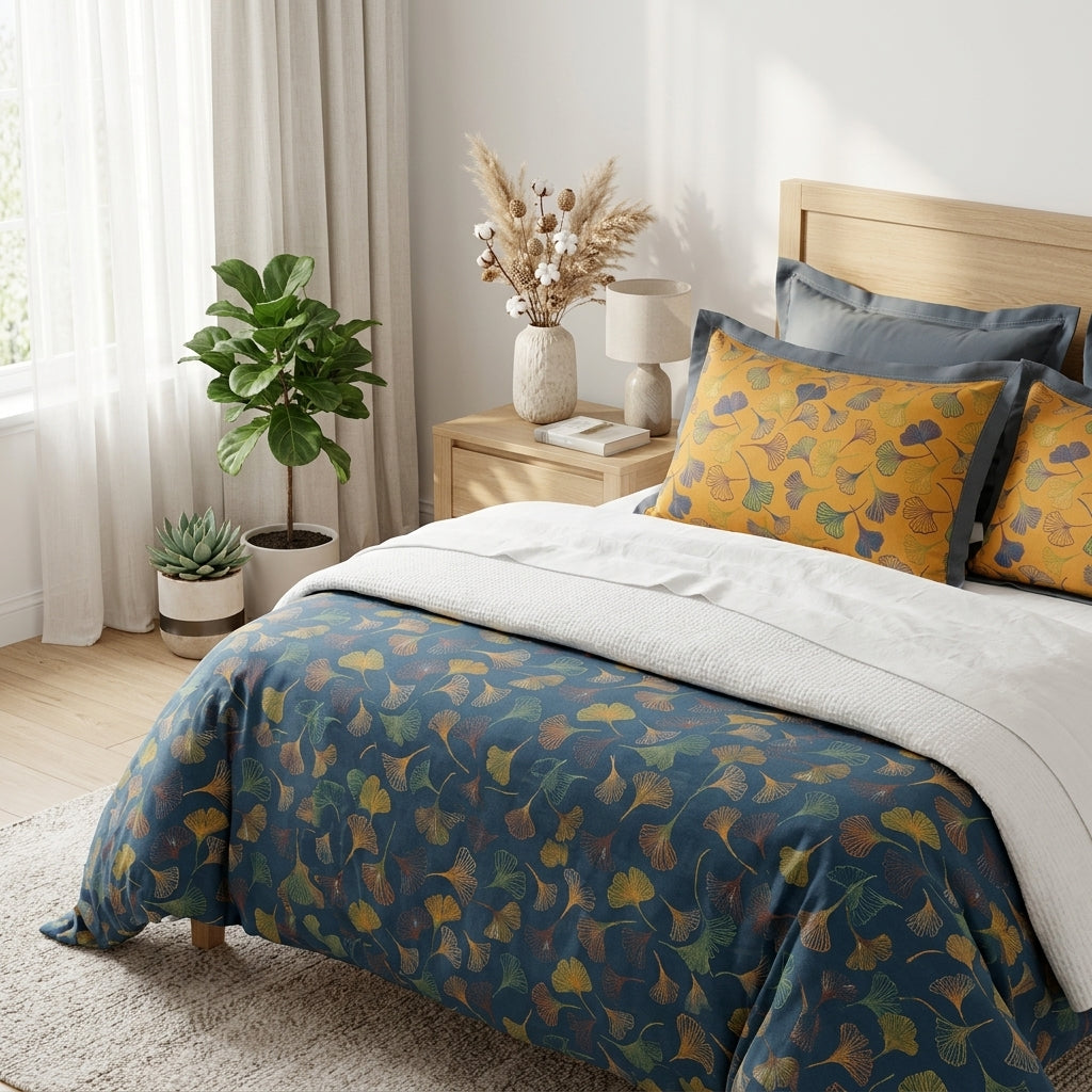Pillowcase with Floral Cotton Design for Guest Room
