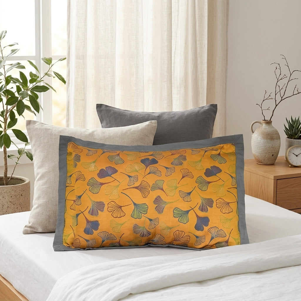 Pillowcase with Floral Cotton Design for Guest Room