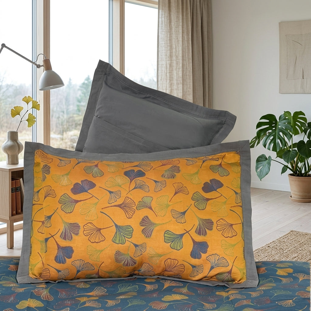 Pillowcase with Floral Cotton Design for Guest Room