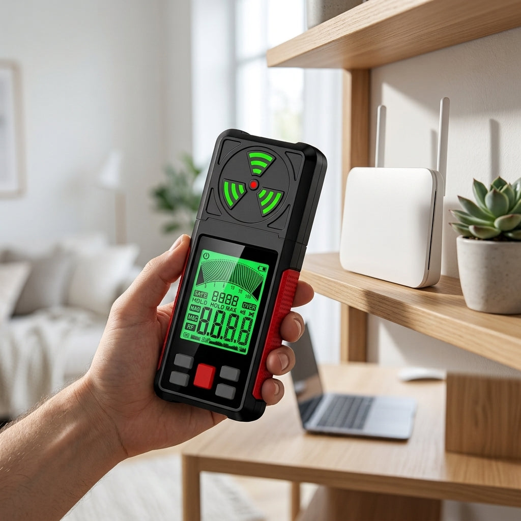 EMF Meter with LCD Display for Electromagnetic Radiation Detection