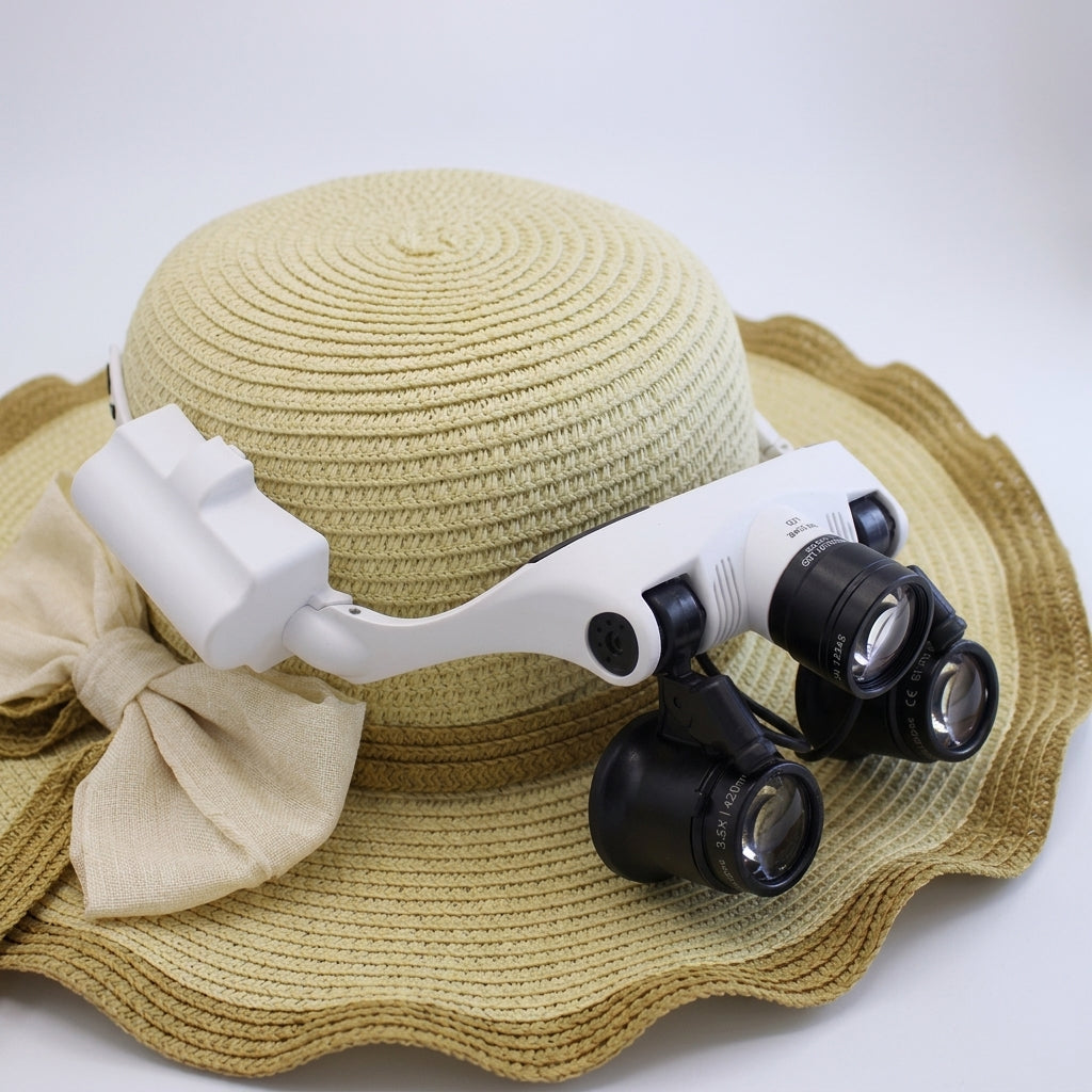 Magnifying Headset with LED Light and Interchangeable Lenses