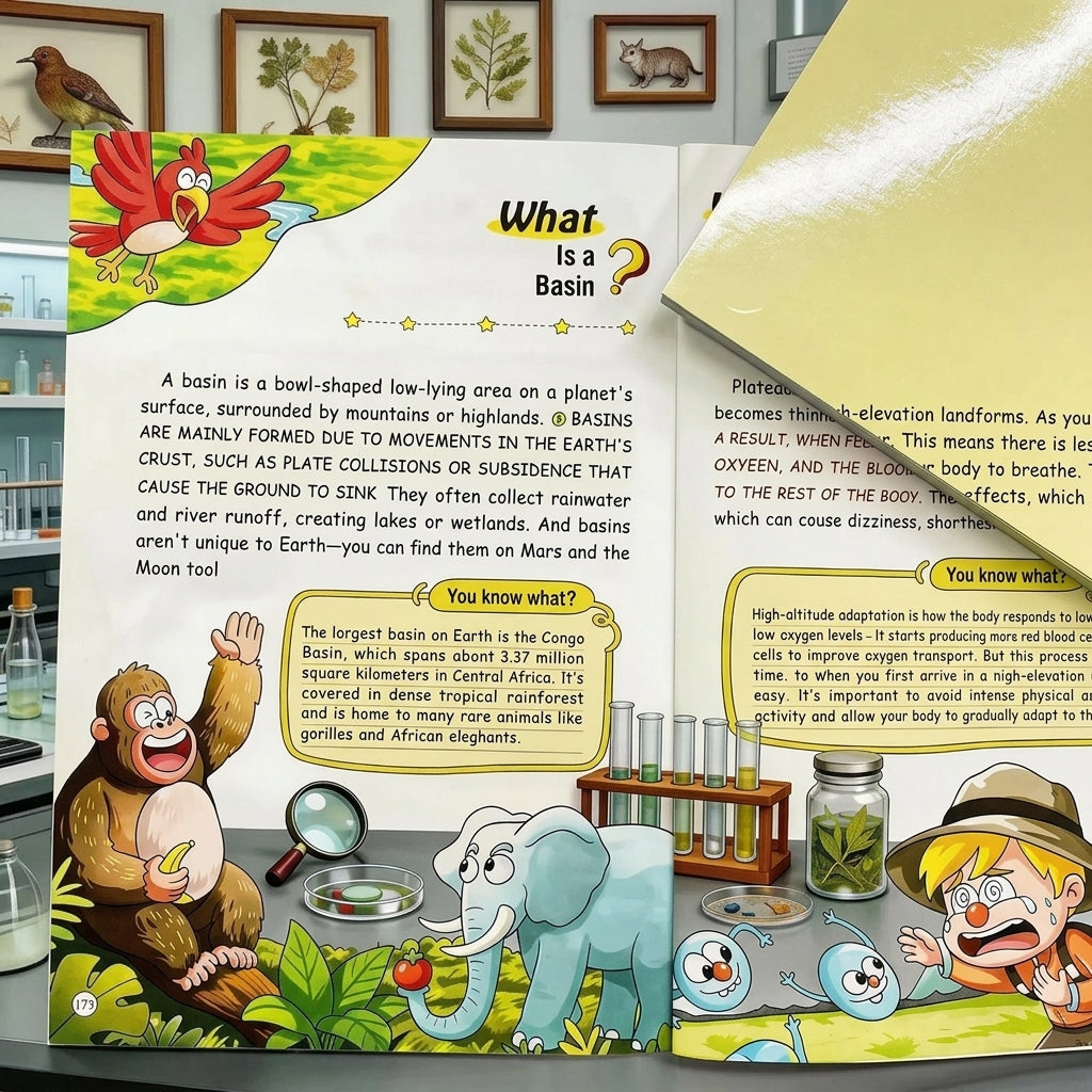 Science Book for Kids with Critical Thinking Guide and Illustrations