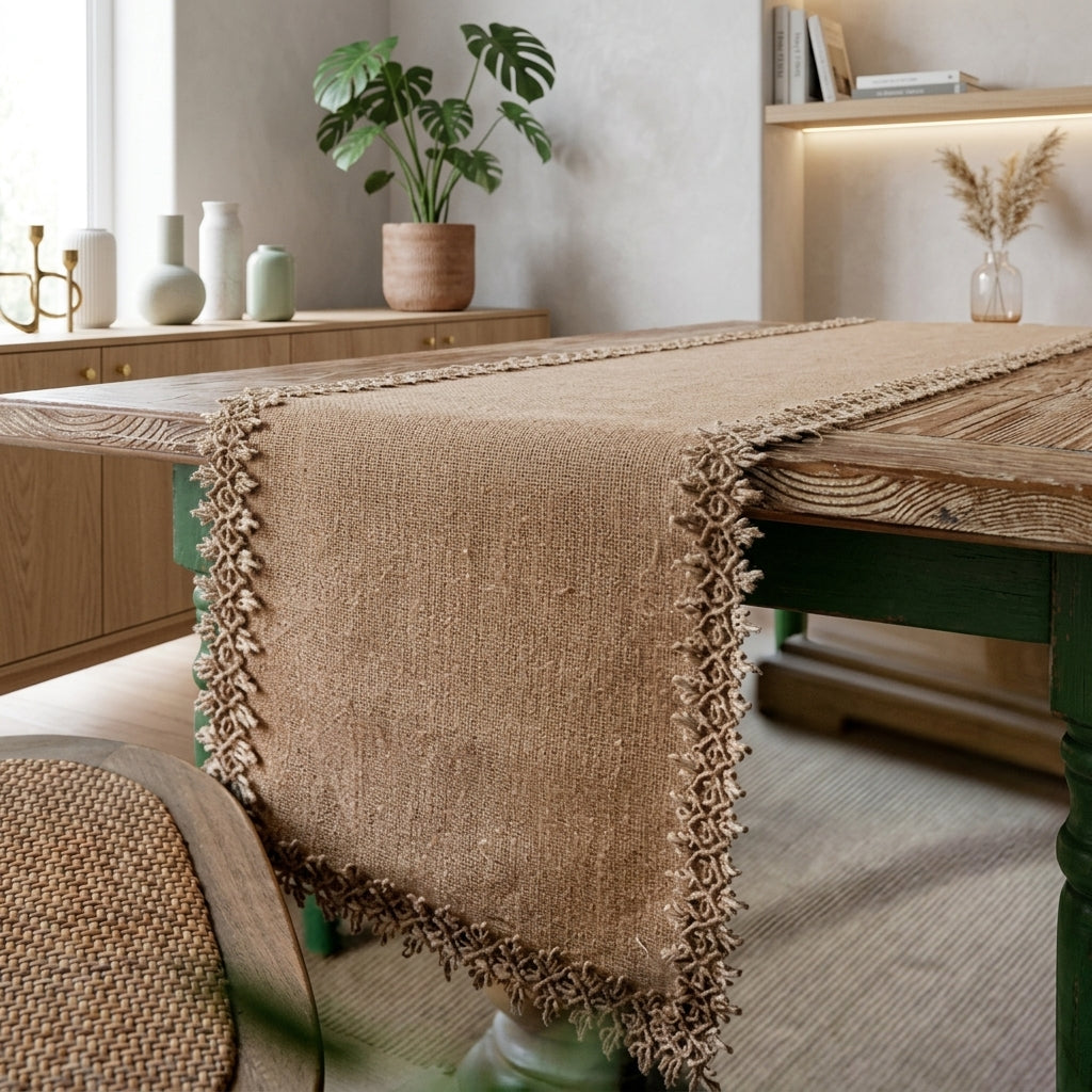 Table Runner Natural Rustic Jute Dining Decor