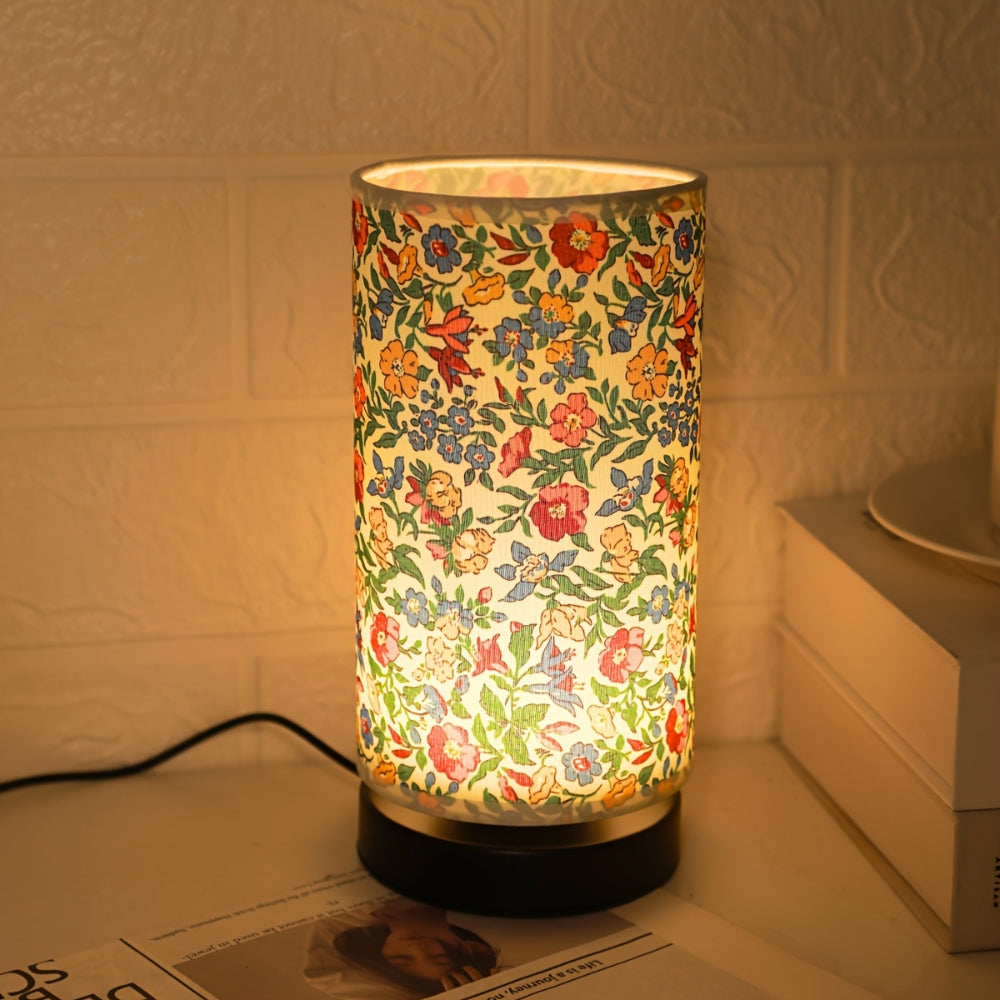 Table Lamp Floral Botanical Decorative Bedroom Desk