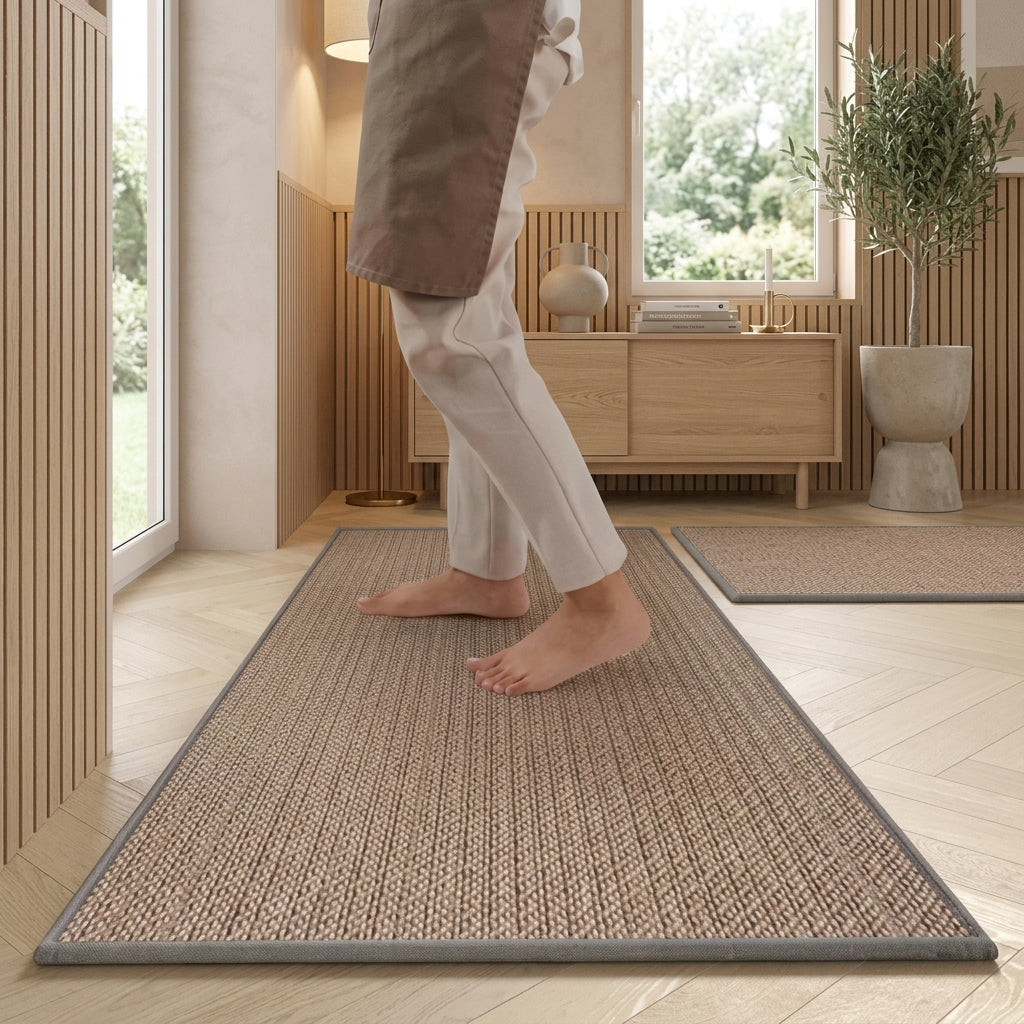 Kitchen Mats Non Slip Comfort Set of Two - gray
