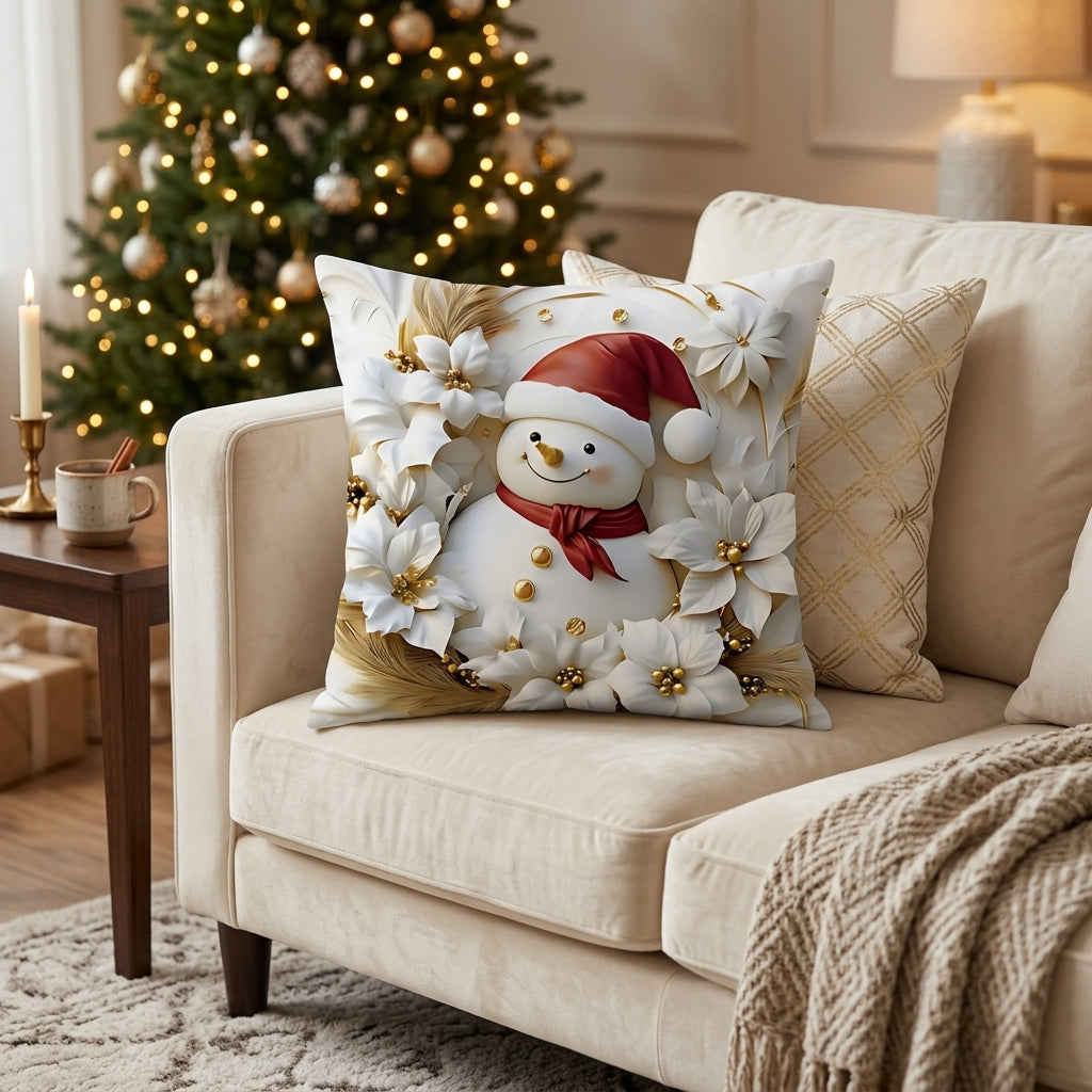 Pillow Covers Festive Christmas Decorative Set of Four