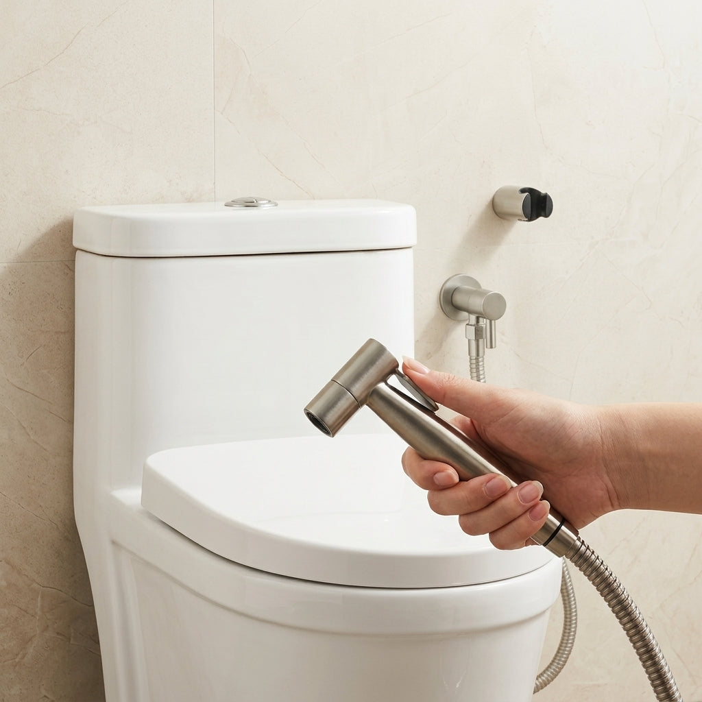 Bidet Sprayer for Toilet with Stainless Steel Wall Holder