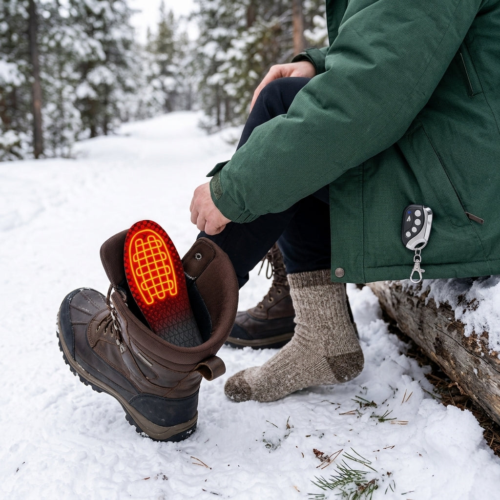 Heated Insoles Wireless Rechargeable with Adjustable Heat Settings