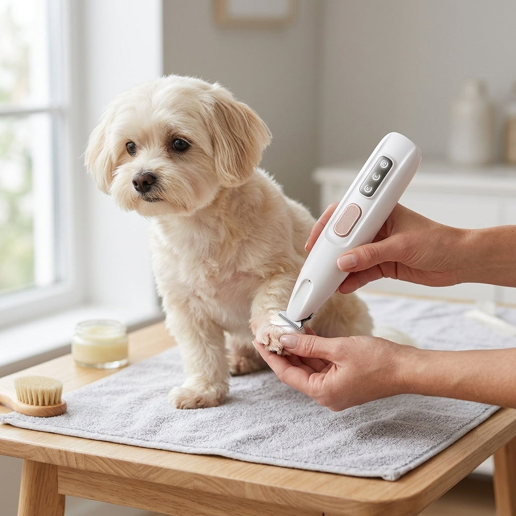 Pet Trimmer for Dogs and Cats with LED Light