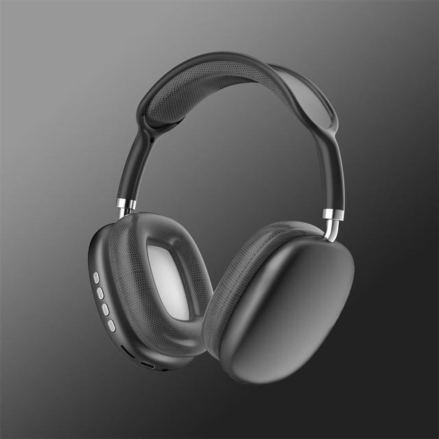 Wireless headphones with ANC and deep bass - black