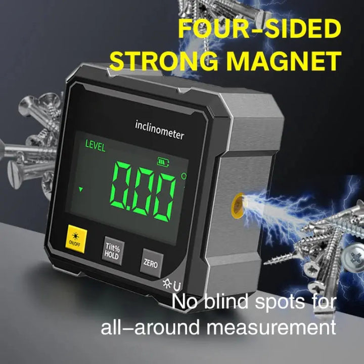 Angle finder with magnetic mount and aluminium alloy construction