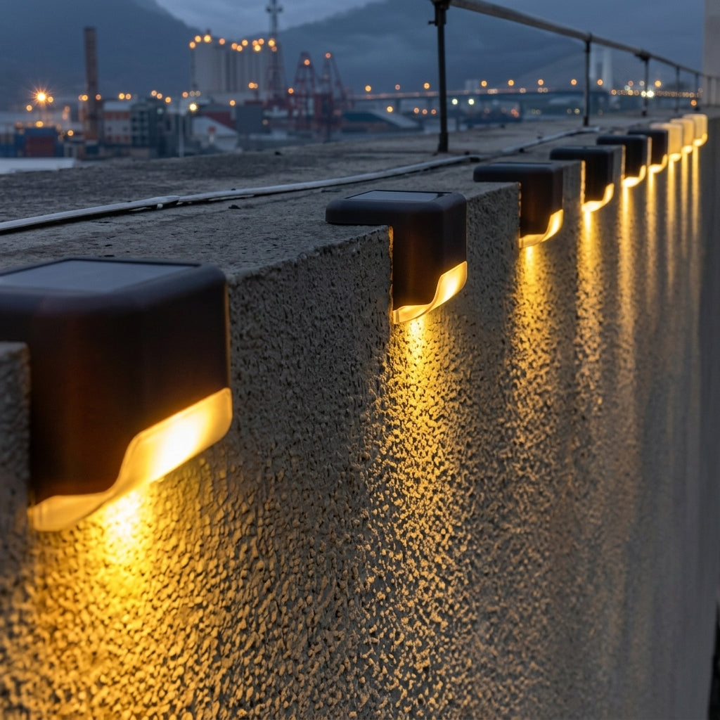 Solar LED wall lights with automatic on off sensor
