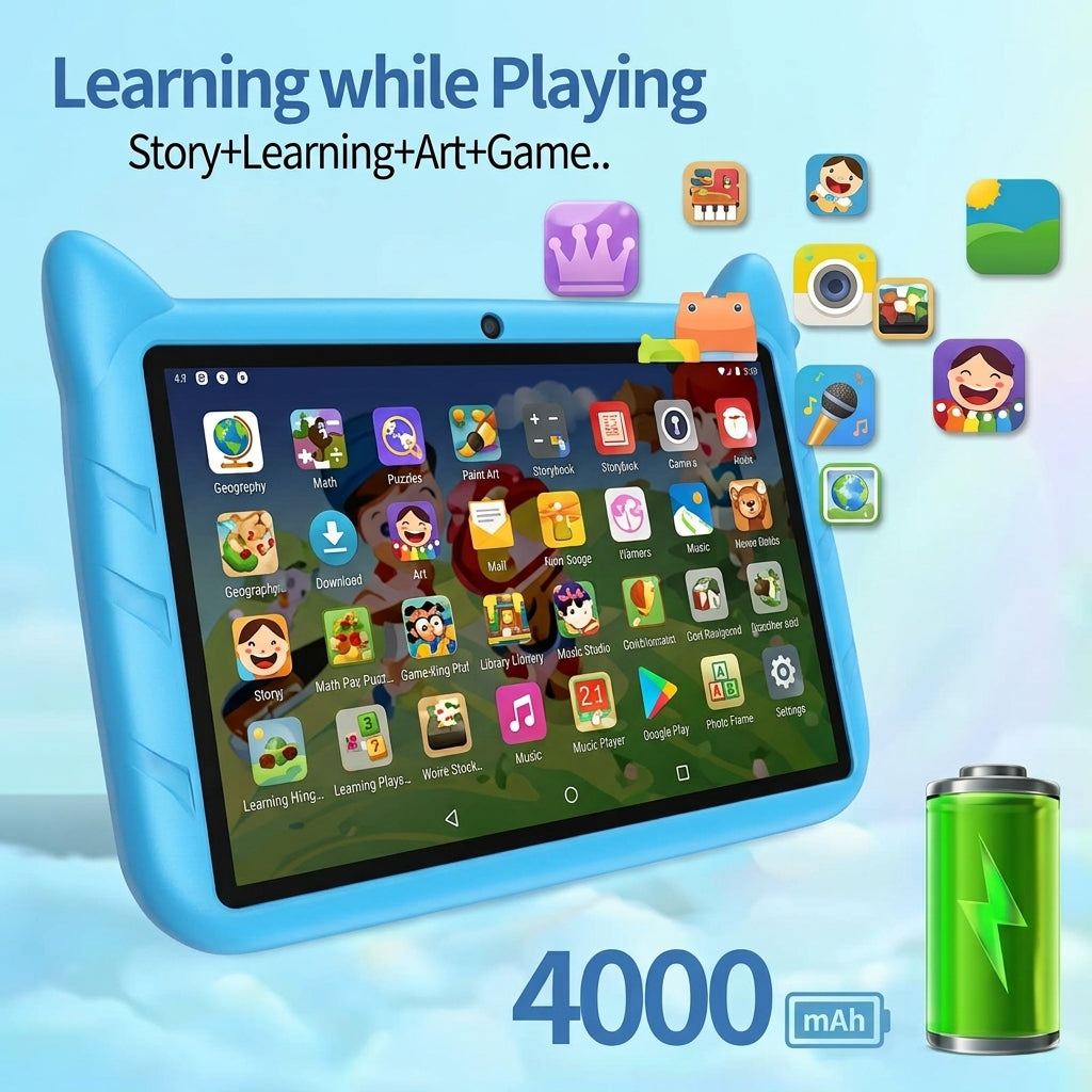 Kids tablet with 7 inch HD display and 5G WiFi