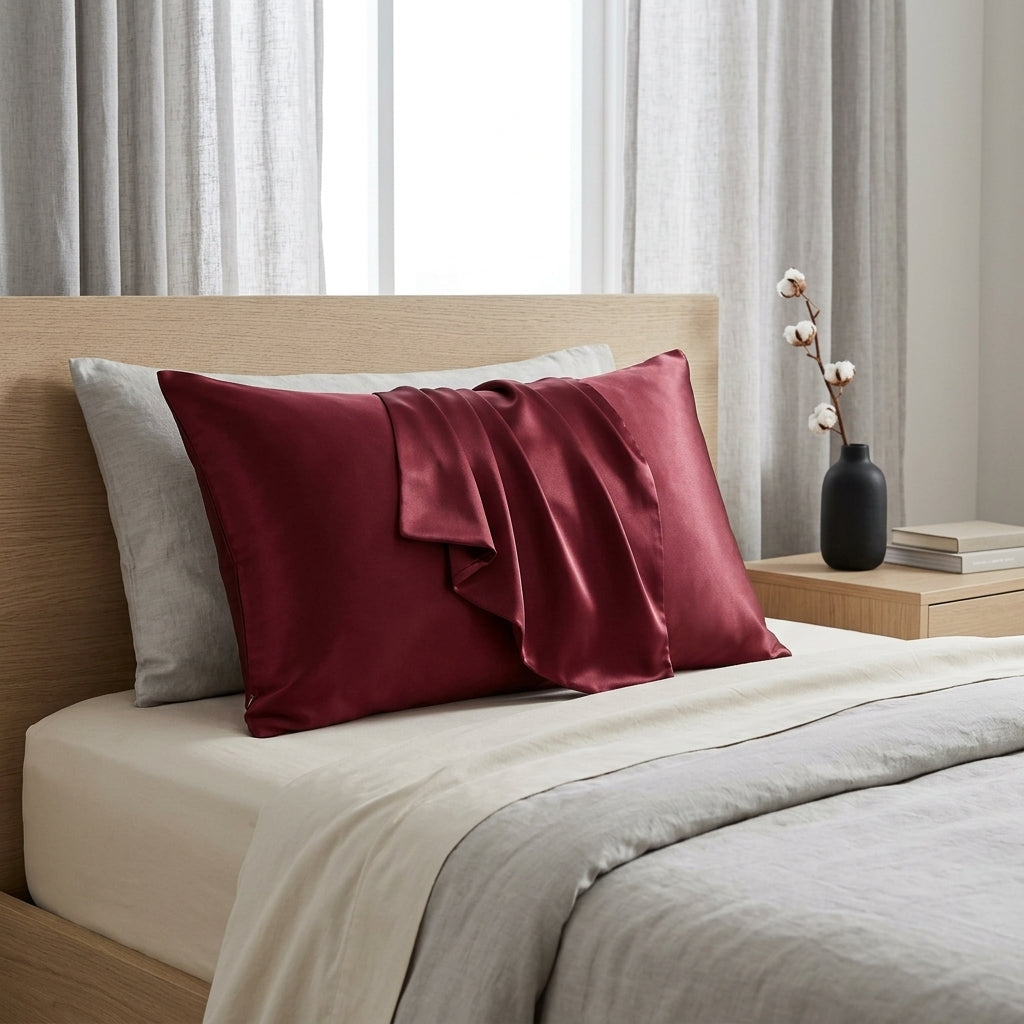 Silk pillowcase with temperature regulating design and hidden zip - root