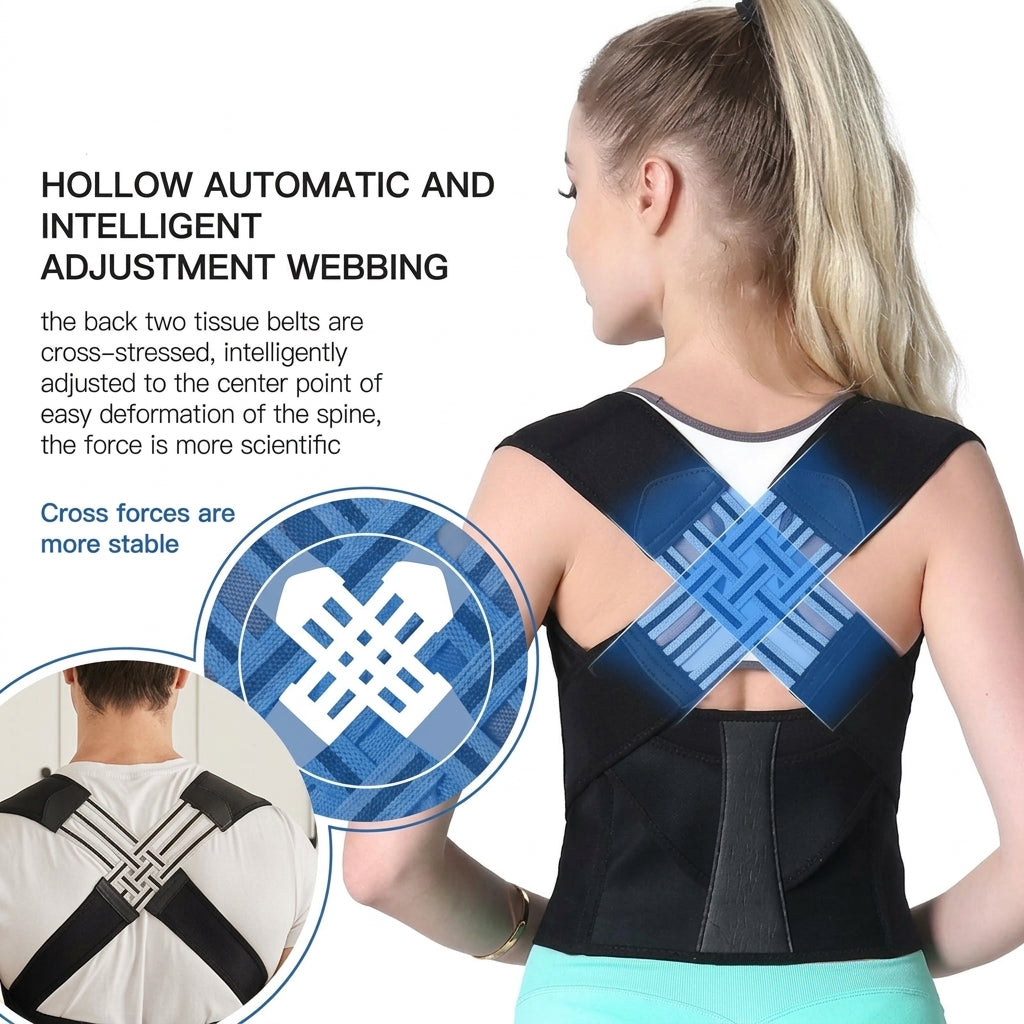 Posture corrector with cross strap design for shoulders