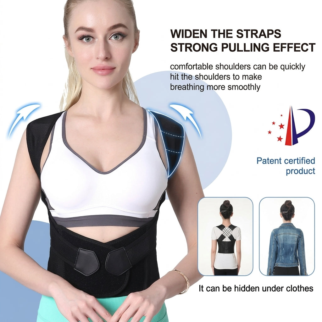 Posture corrector with cross strap design for shoulders