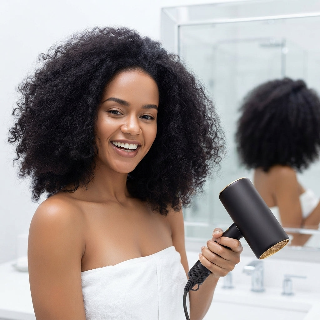 Ionic hair dryer with frizz control for smooth hair