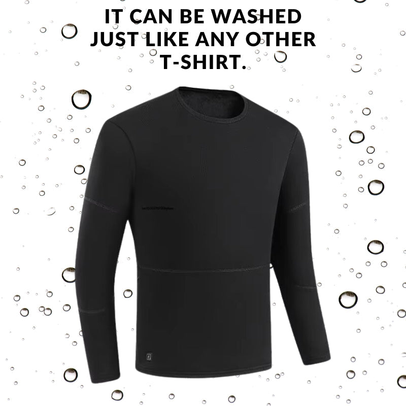 Heated shirt with three temperature settings for winter