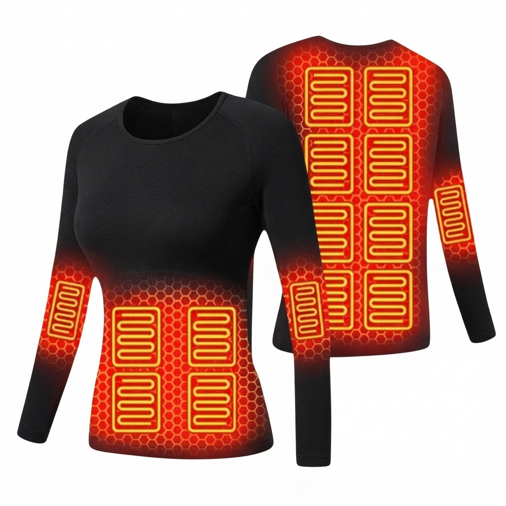 Heated shirt with three temperature settings for winter