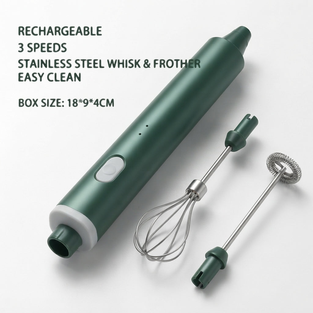 Hand mixer with three speeds and stainless steel whisks