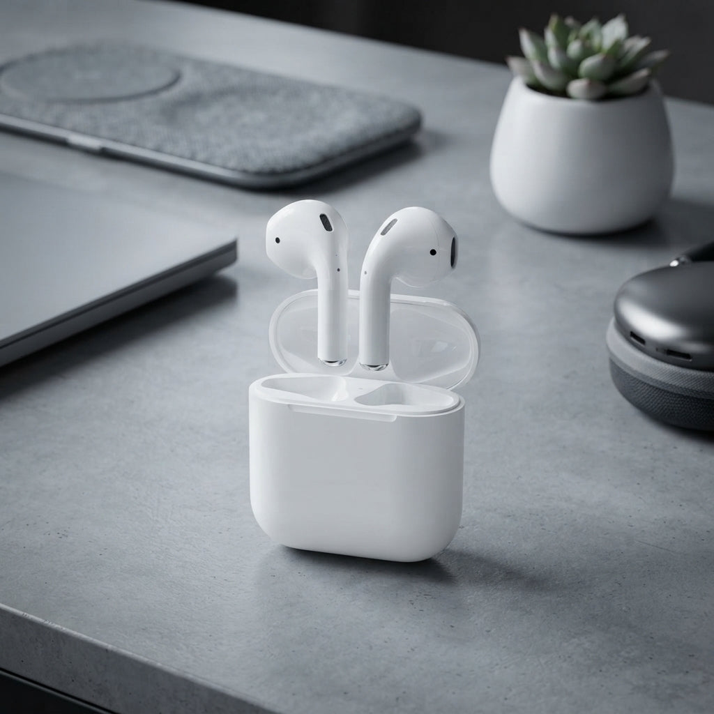 Wireless Earbuds With Stereo Sound And Bluetooth Connectivity - white