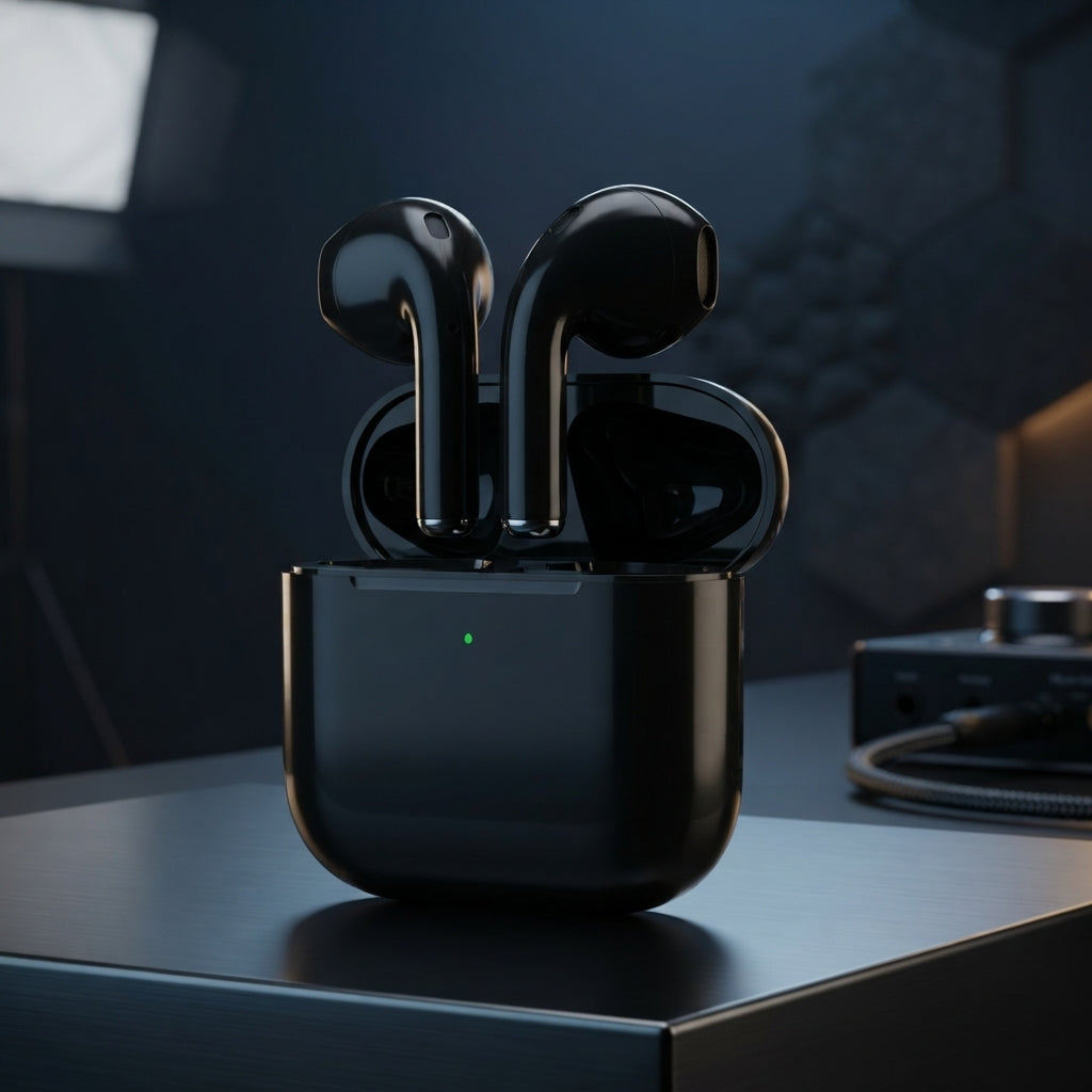 Wireless Earbuds With Stereo Sound And Bluetooth Connectivity - black