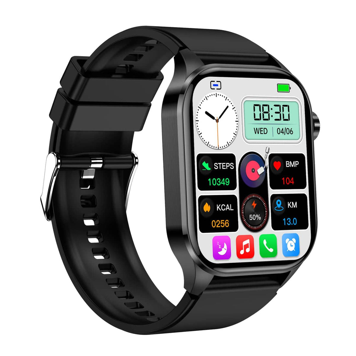Smart Watch With Heart Rate Monitoring For Health Tracking