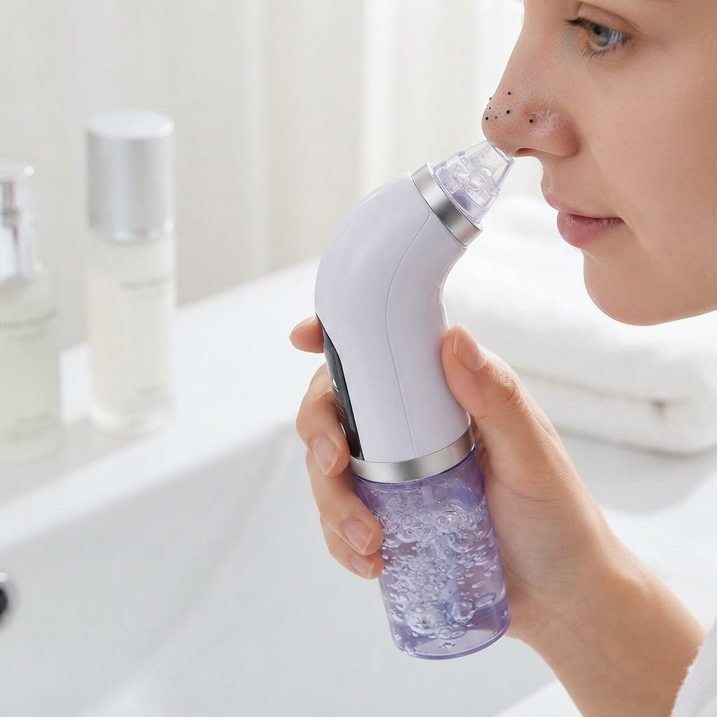 Pore Cleanser With Interchangeable Heads And Suction Settings