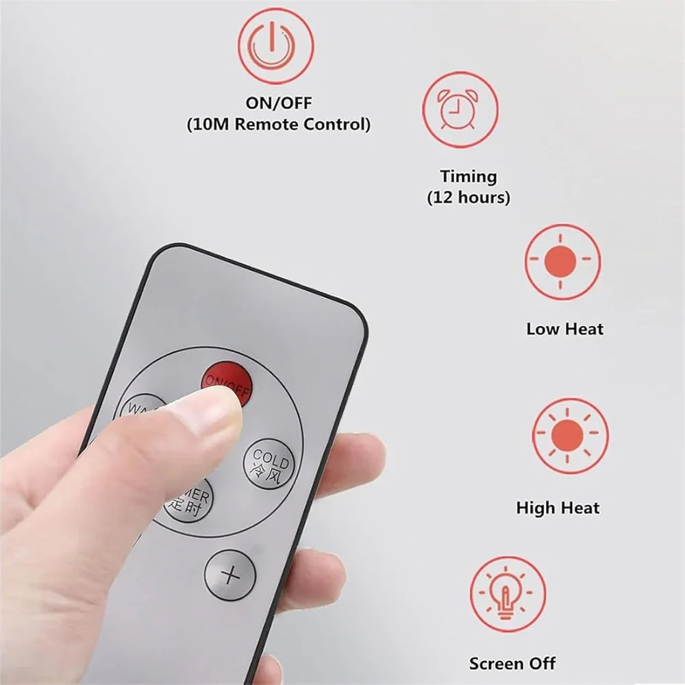 Heater Fan With Wall Mounting Bracket And Remote Control