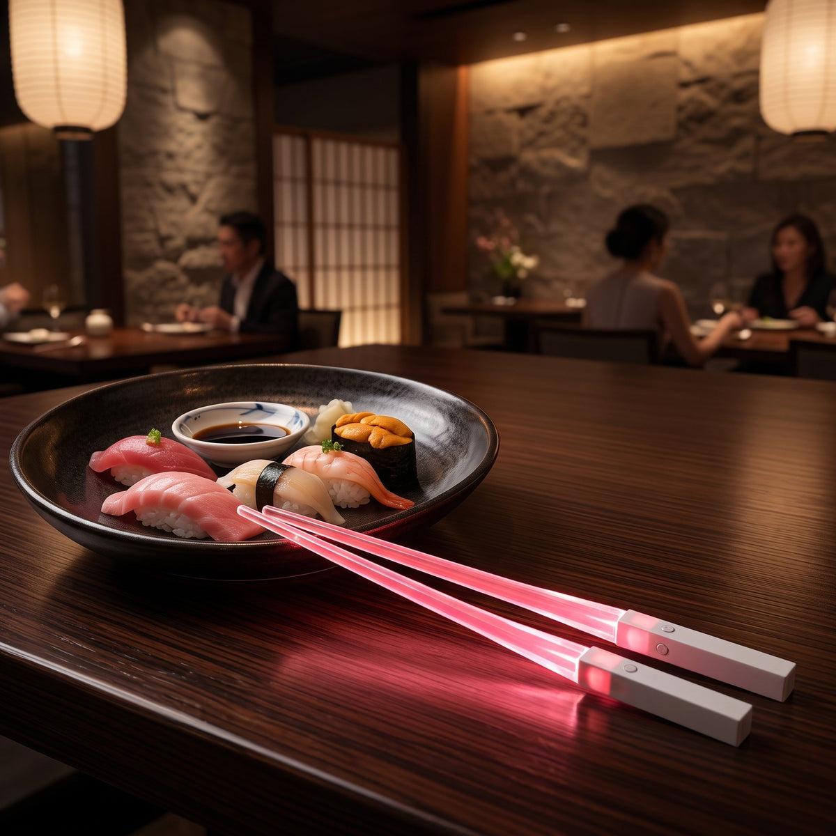 Light Up LED Chopsticks for Dining - pink
