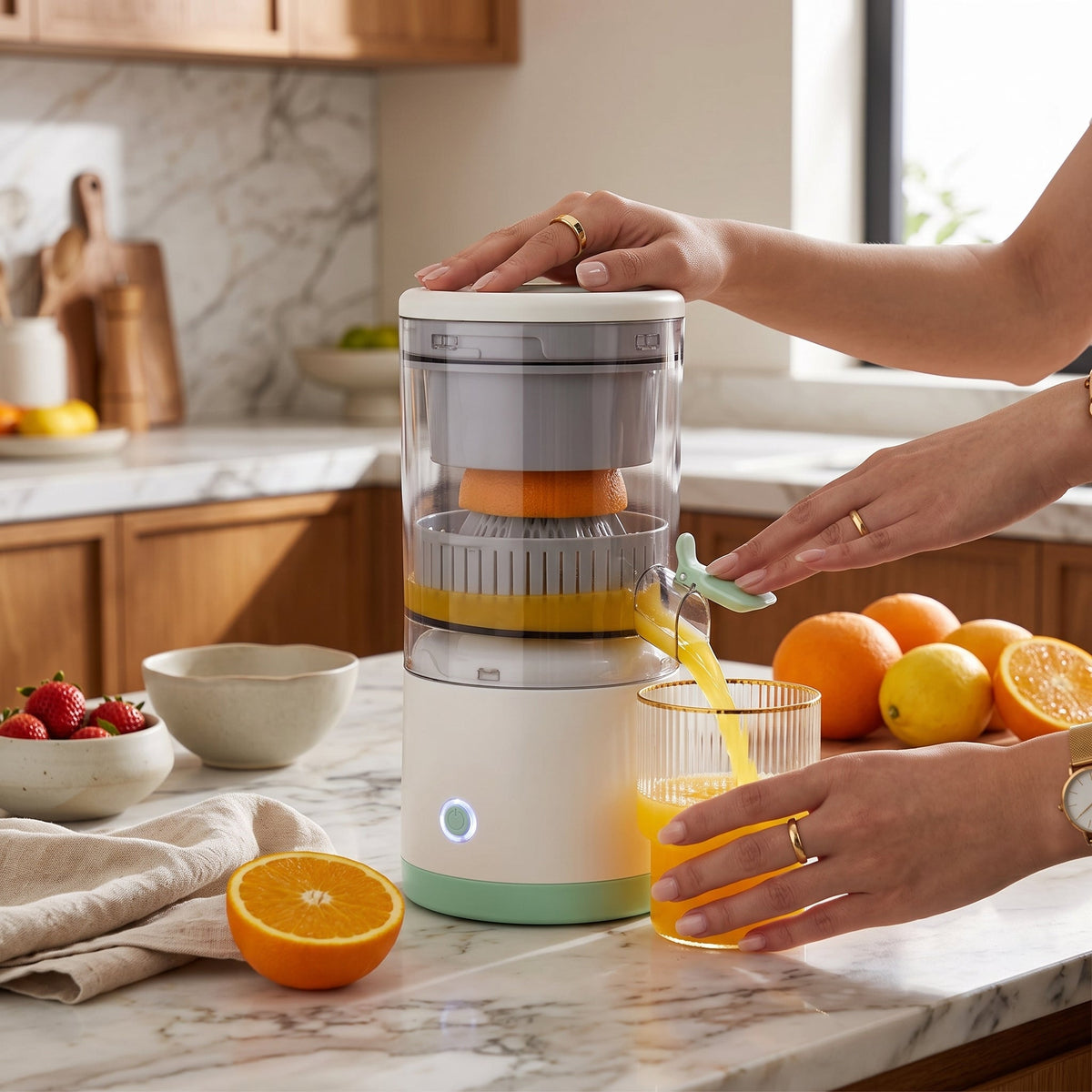 Portable USB Rechargeable Electric Juice Blender Bottle
