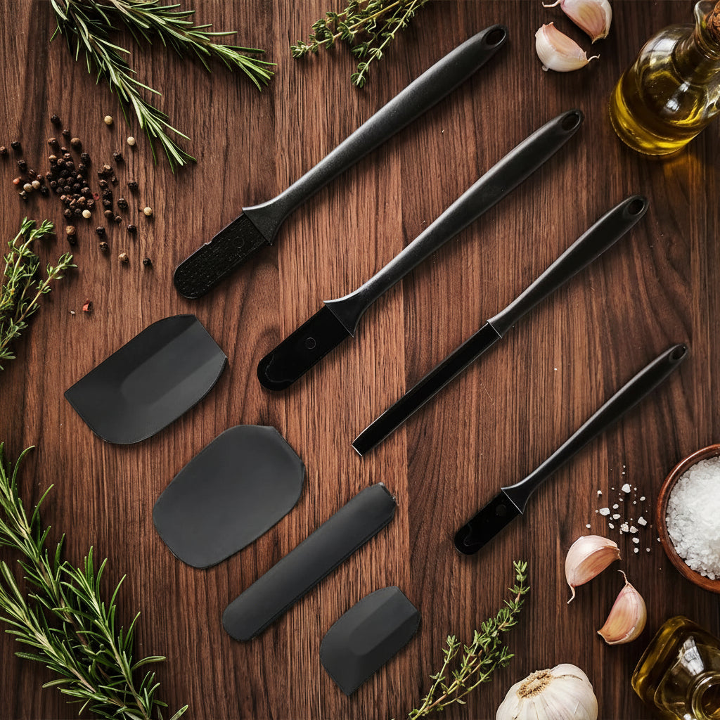 Spatula Set of Silicone Kitchen Baking Tools