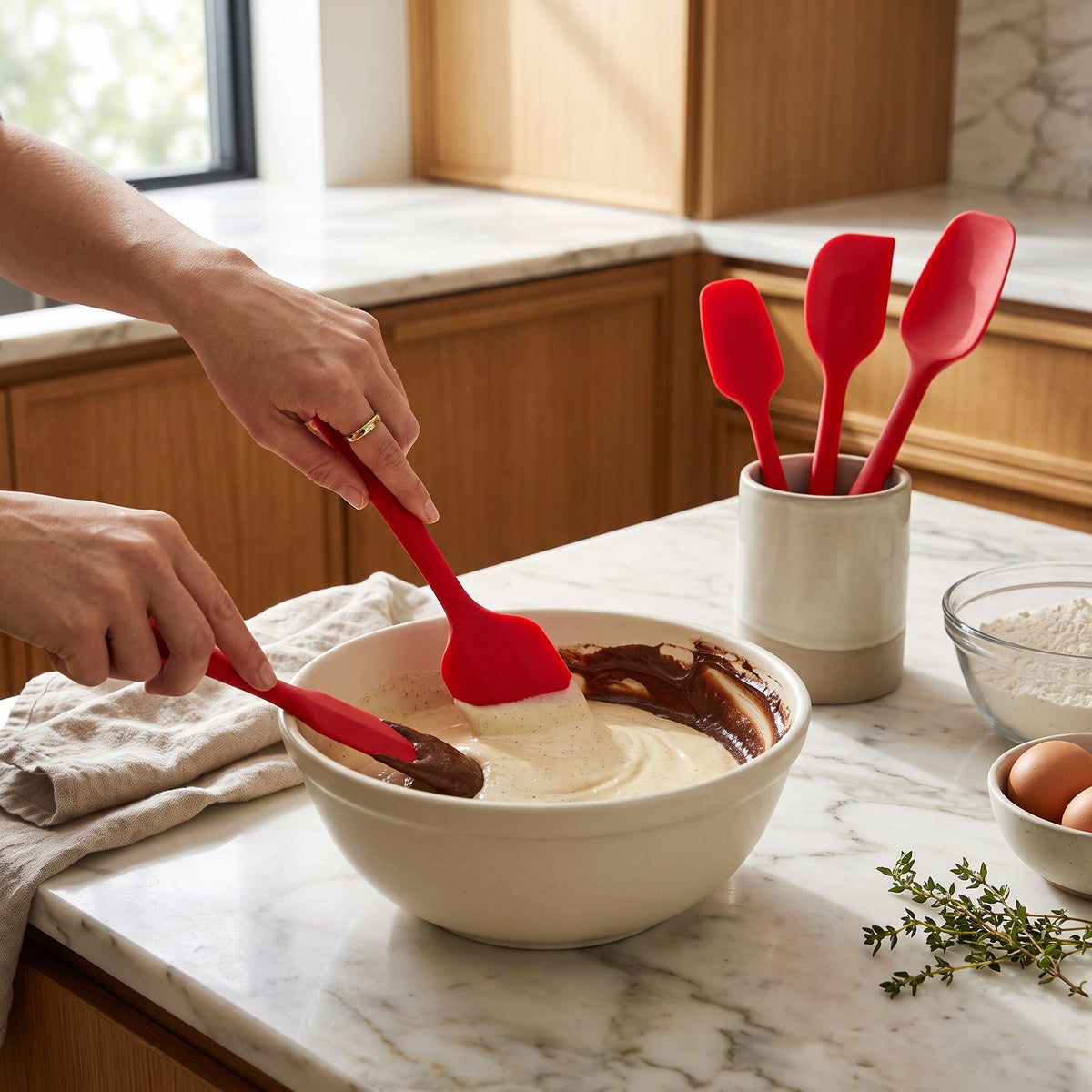 Spatula Set of Silicone Kitchen Baking Tools