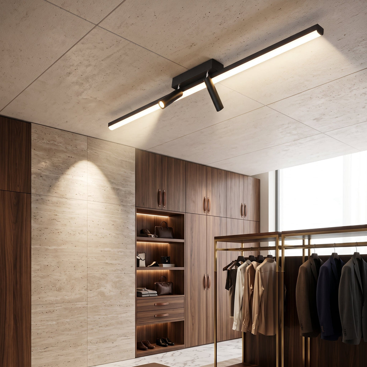 LED track ceiling light fixture