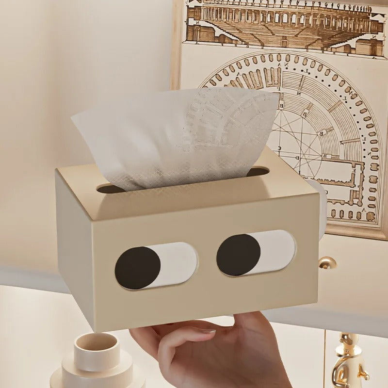 Freestanding tissue box holder case with minimalist design
