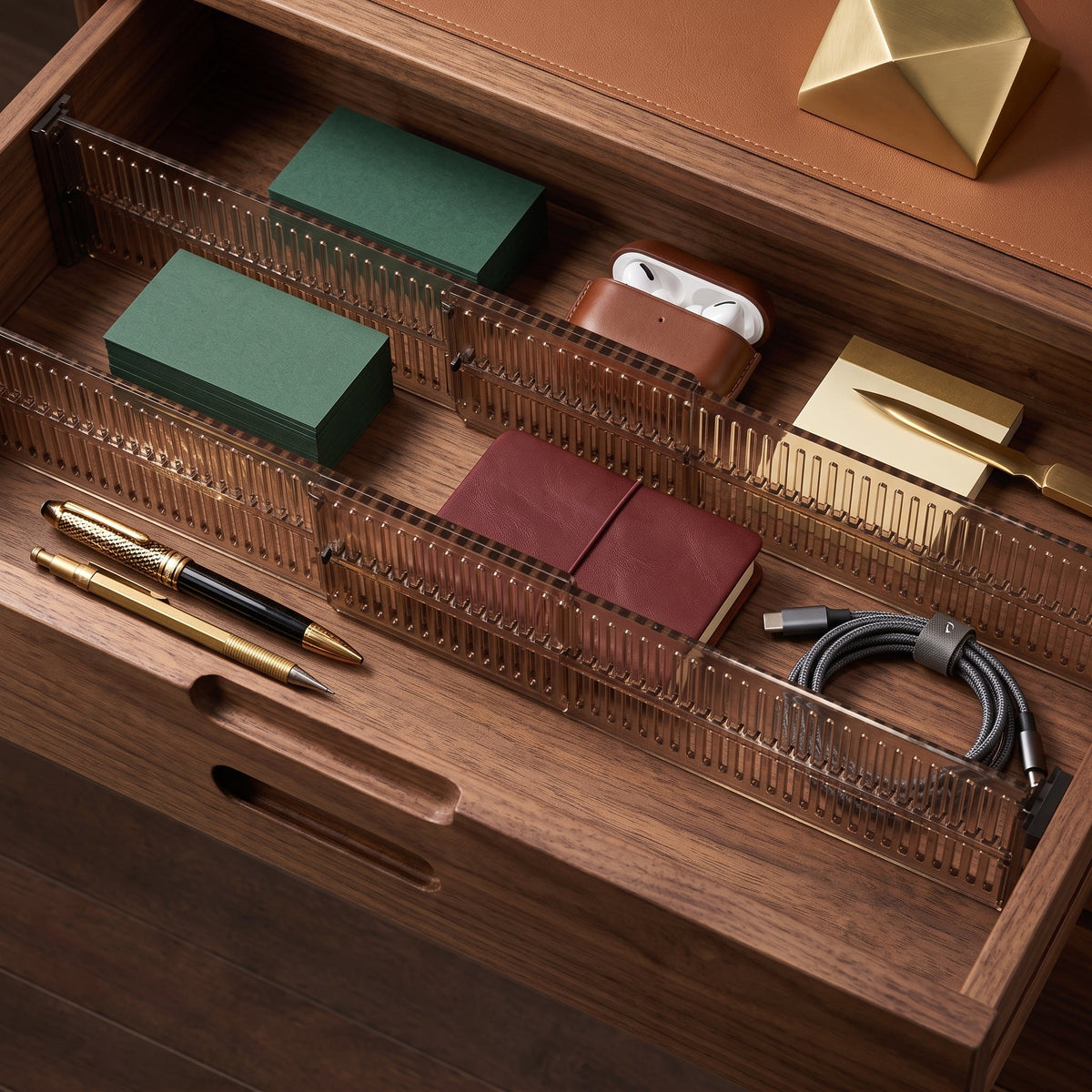 Adjustable Bamboo Drawer Organiser Dividers Set