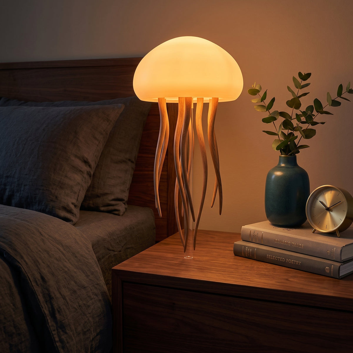 LED Night Light Shaped Like Jellyfish With USB
